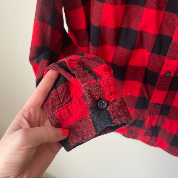 Goodfellow Flannel Buffalo Check Button Down XL - Picture 2 of 7